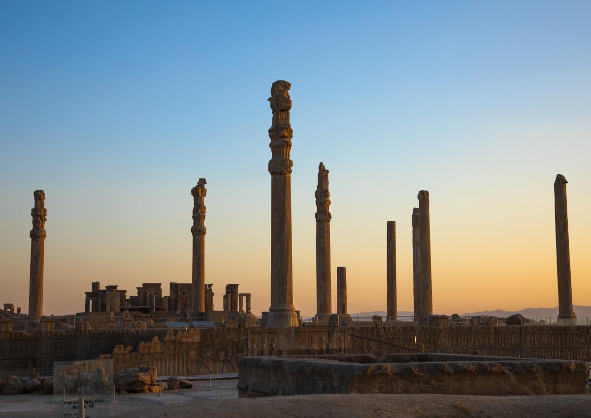Ruins of the apadana in Persepolis