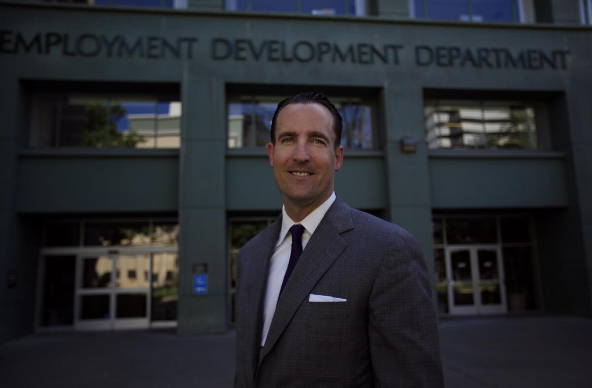 Patrick W. Henning Jr. is the new director of the state Employment Development Department, which provides benefits to about half a million out-of-work Californians.