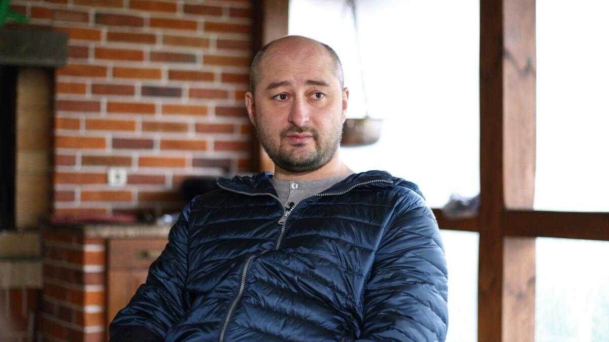 Russian journalist Arkady Babchenko on Nov. 14 in Kiev.