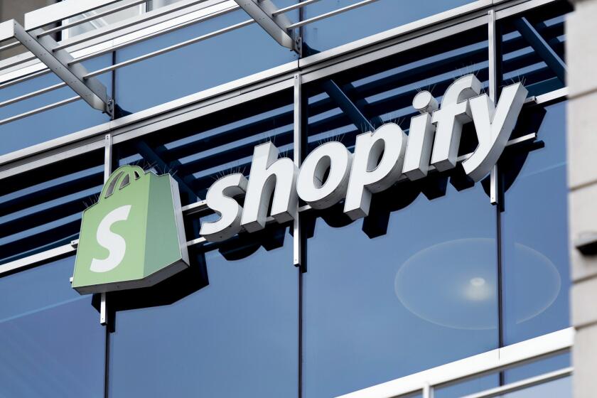 FILE - The Ottawa, Ontario, headquarters of Canadian e-commerce company Shopify is seen, May 29, 2019. Shopify's stock is poised to potentially tumble to an all-time low Wednesday, May 8, 2024, as the company gave a disappointing second-quarter forecast that includes easing revenue growth and thinner margins. (Justin Tang/The Canadian Press via AP, File)