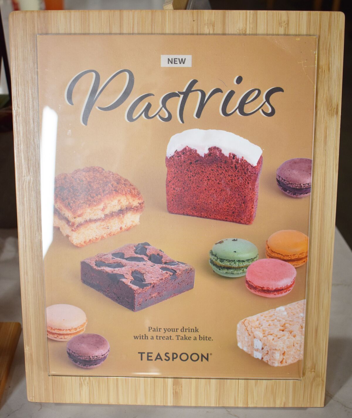 An assortment of pastries, including coffee cake, brownies and macarons are also available at Teaspoon 4S Ranch.