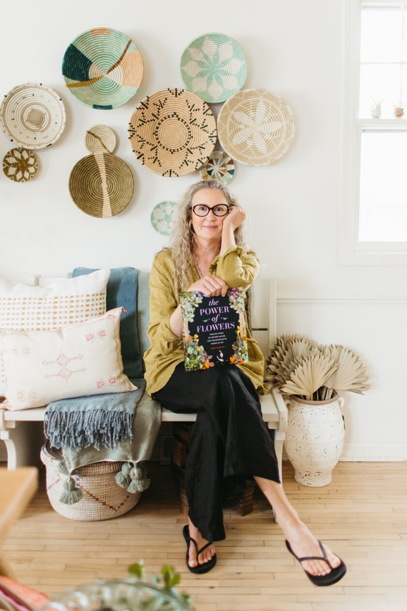 Artist Vicki Rawlins' images made of foliage are featured in “The Power of Flowers,” set for release in September.