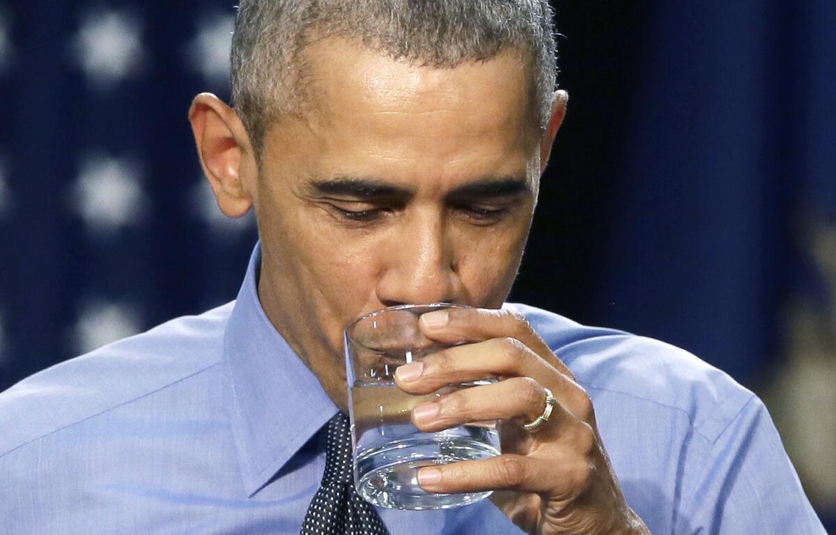 President Obama in Flint, Mich., on Wednesday.