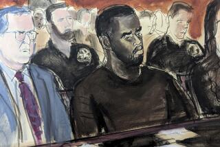 In this courtroom sketch, Sean Combs, center, is flanked by his defense attorney Marc Agnifilo, left, and Teny Garagos, in Manhattan Federal Court, Tuesday, Sept. 17, 2024, in New York. (Elizabeth Williams via AP)