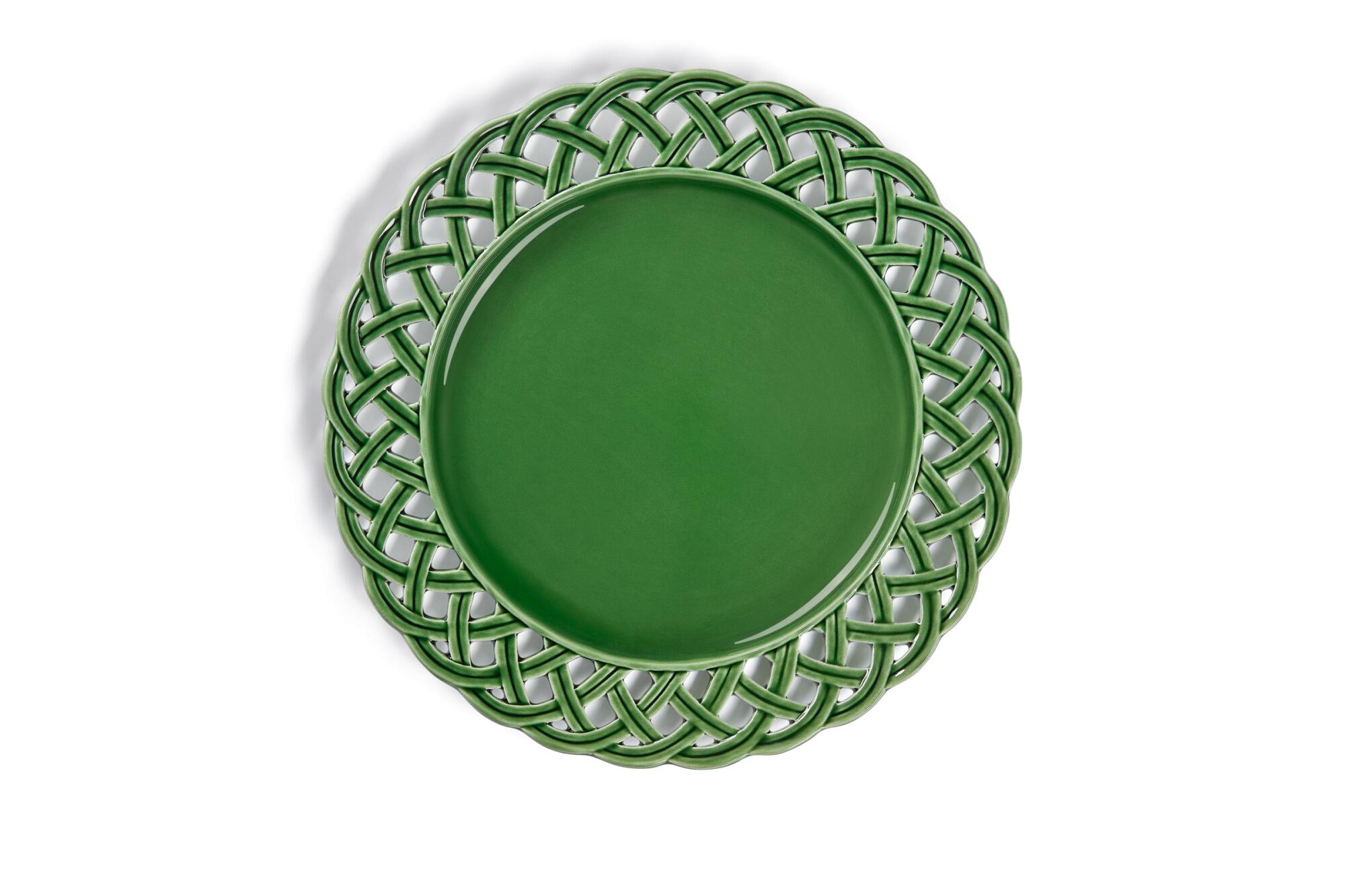 Dior Lily Sauvage Decorative Plate in Green
