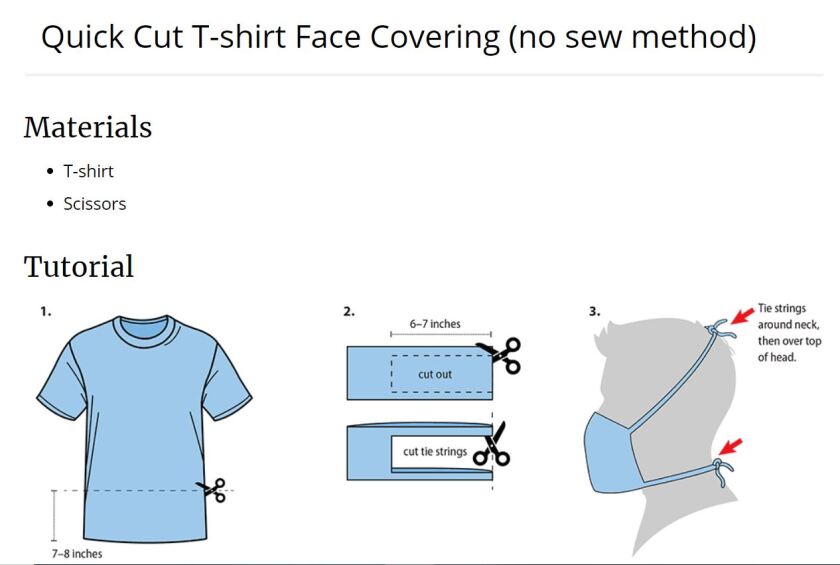 How To Make A Coronavirus Mask From A T Shirt Los Angeles Times