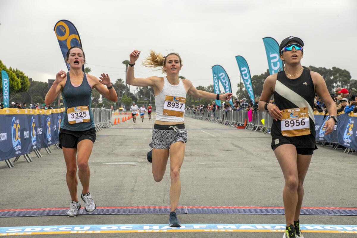 Genevieve L'Esperance of Los Angeles, Tiffany Costello of Huntington Beach and Joanah Westbrook of Corona.