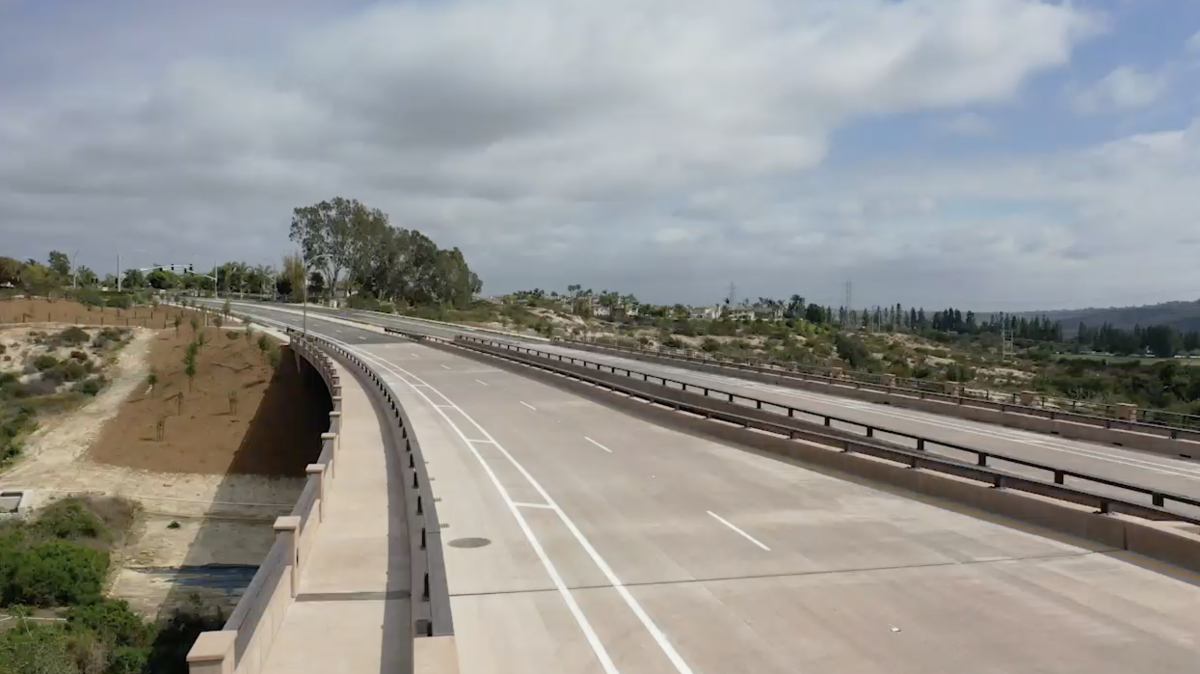 Carlsbad plans to open the newly constructed 'missing link' of Poinsettia Lane on Thursday.