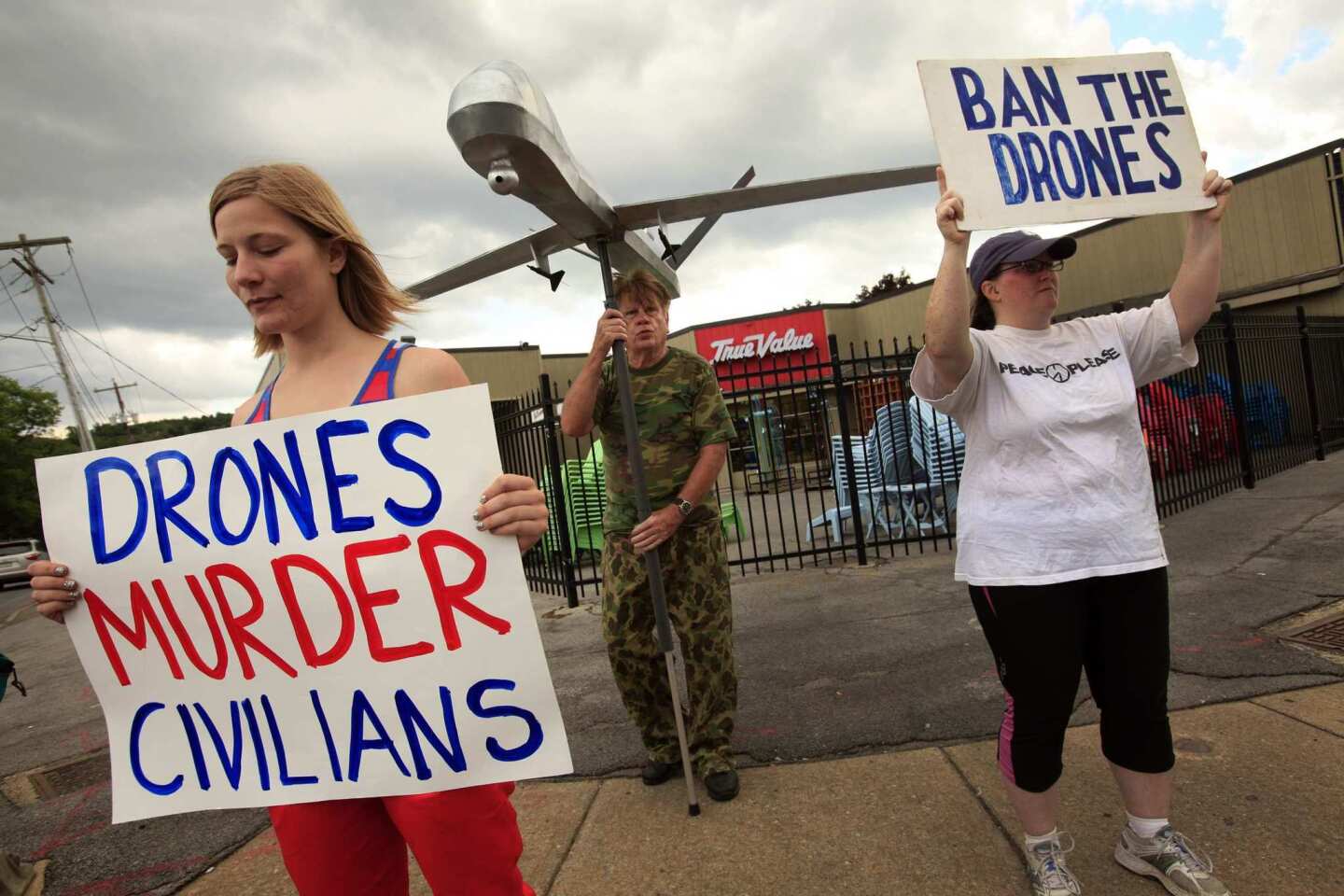 Drone protesters