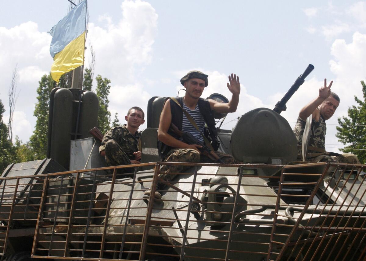 Ukrainian troops enter the city of Kramatorsk, in the Donetsk region, as the Kiev government claims to be in the "final stages" of recovering separatist-occupied territory.
