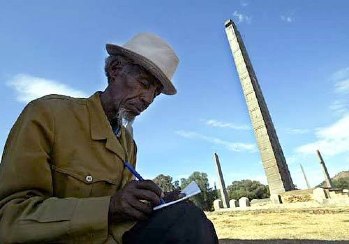Ethiopias rich archeological sites, such as the stelae in Aksum guarded for more than 30 years by Berhane Gebrewahid, above, make the African country a fascinating destination.