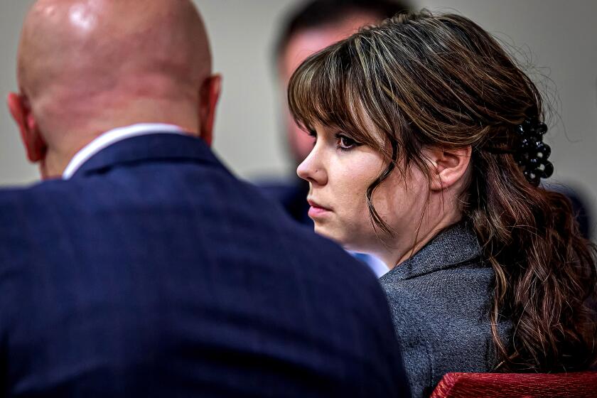 Hannah Gutierrez-Reed confers with her attorney Jason Bowles
