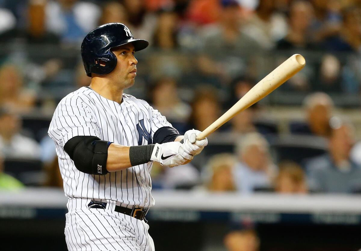 Yankees outfielder Carlos Beltran is hitting .236 with 15 home runs and 49 runs batted in.