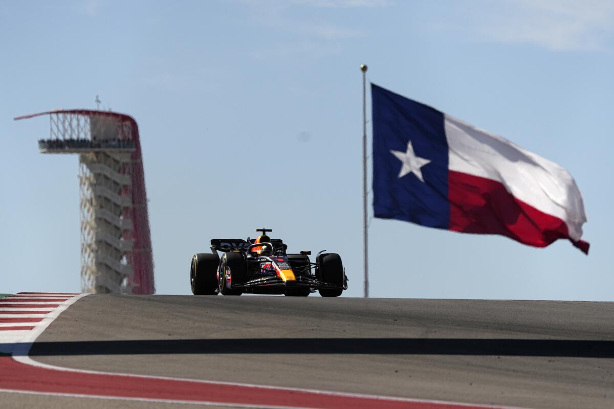 Max Verstappen races to victory in the U.S. Grand Prix at the Circuit of the Americas in Austin, Texas, on Sunday.