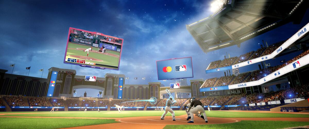 MLB's virtual ballpark will feature Wednesday's Angels-Rays game.