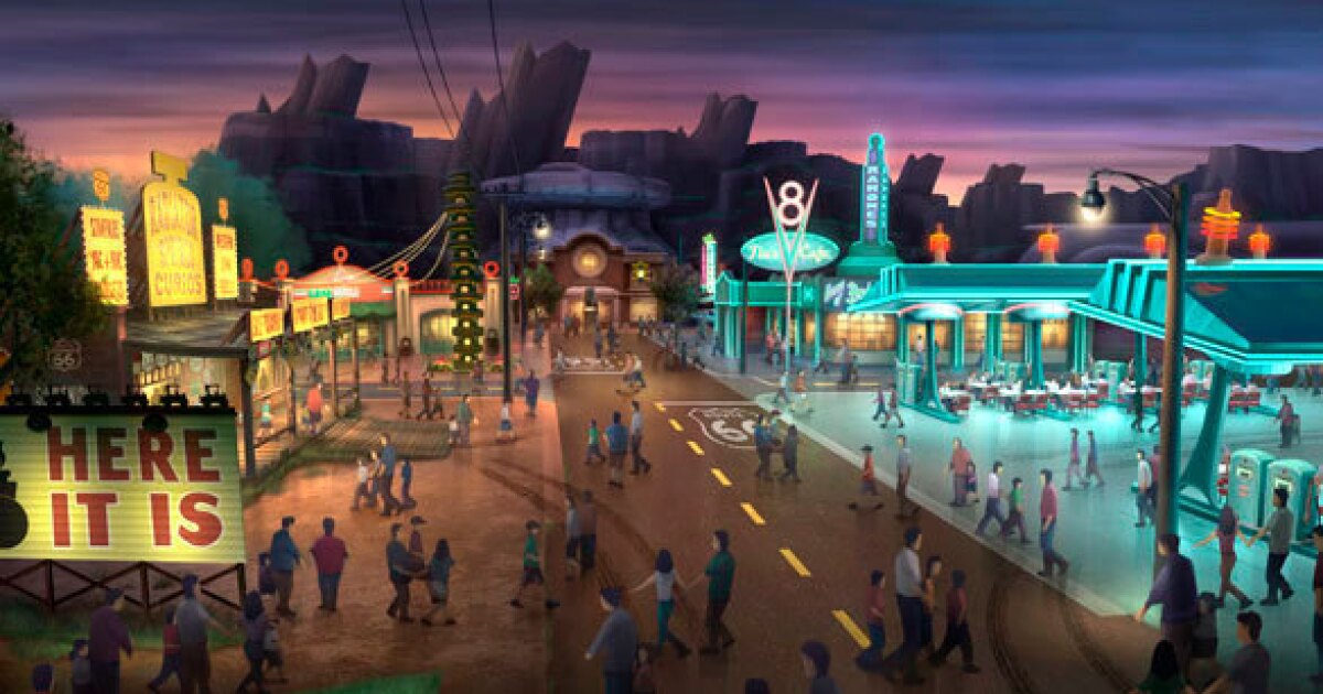 Preview Cars Land Tuning Up At Disney California Adventure Los Angeles Times