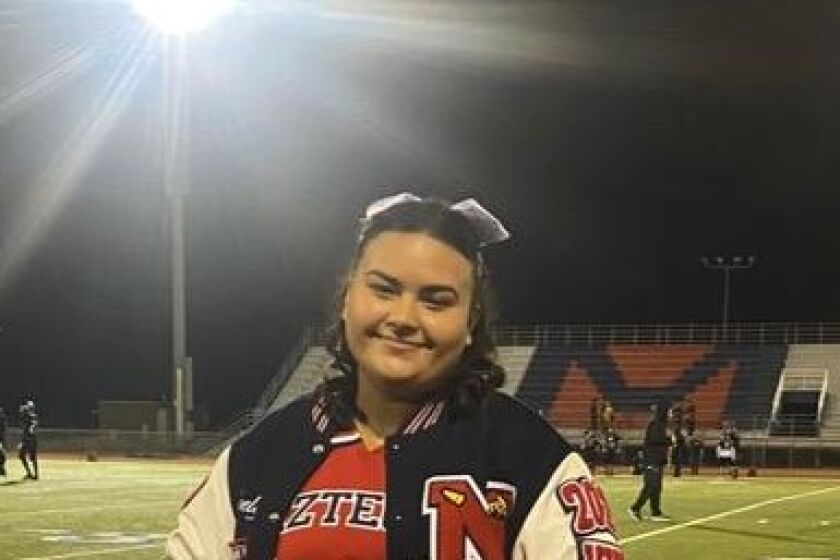 Evelynn Coronado is captain of the cheer and wrestling squads.