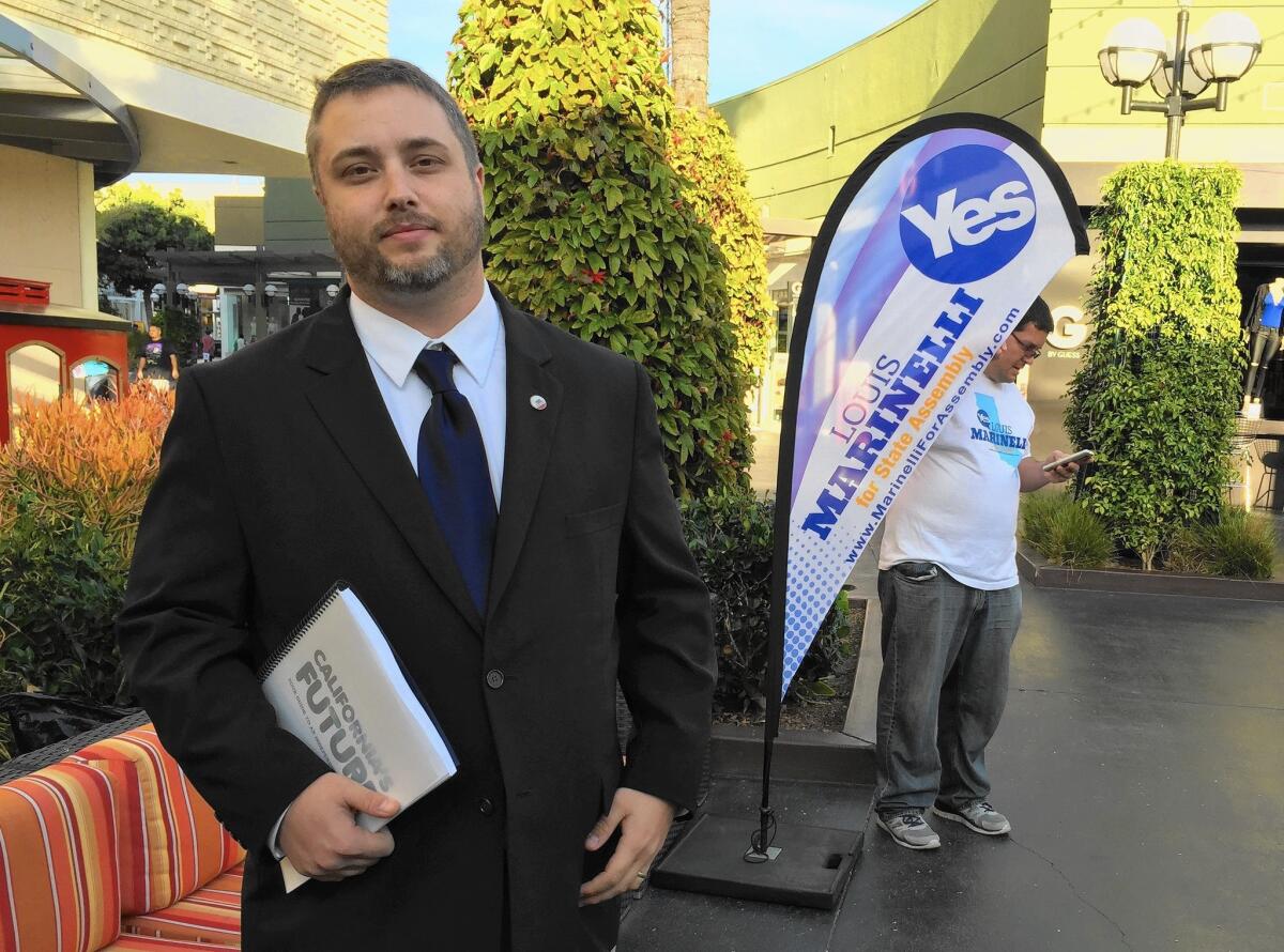 Louis J. Marinelli, a 29-year-old ESL teacher, is not only running for the California Assembly; he is advocating for the secession of the Golden State from the United States.