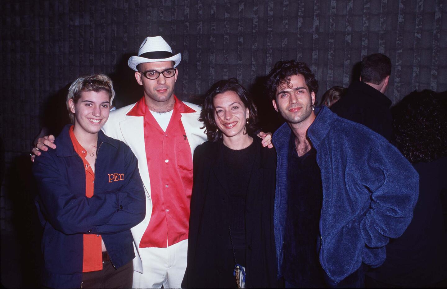 The Zappa children -- from left, Diva, Ahmet, Moon and Dweezil -- get together for the Los Angeles premiere of "Scream" in 1996.