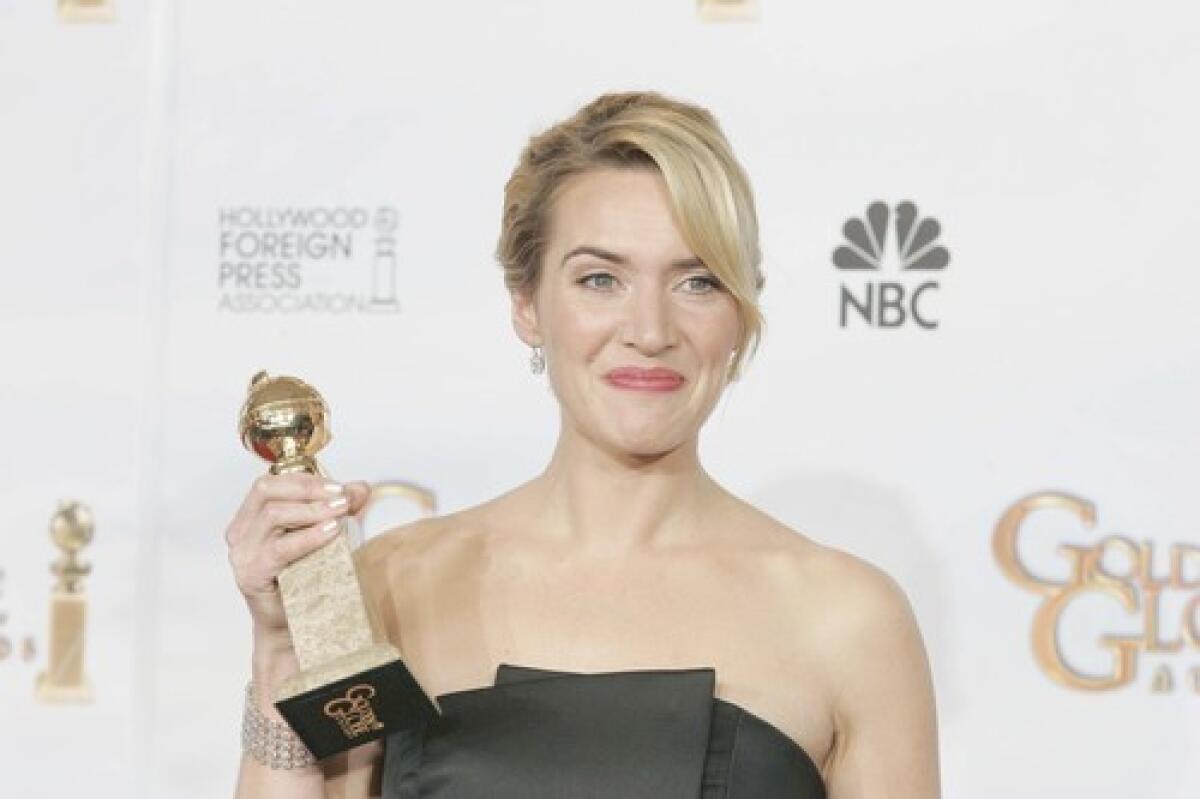 Winslet won not one, but two Golden Globes in 2009: lead actress in a drama for "Revolutionary Road" and supporting actress for "The Reader."