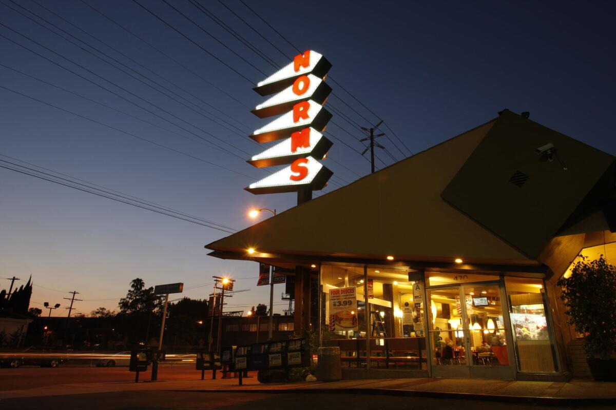 The owner of Norms restaurant on La Cienega Boulevard obtained a demolition permit on Jan. 5, spurring a campaign to designate the site a historic monument.