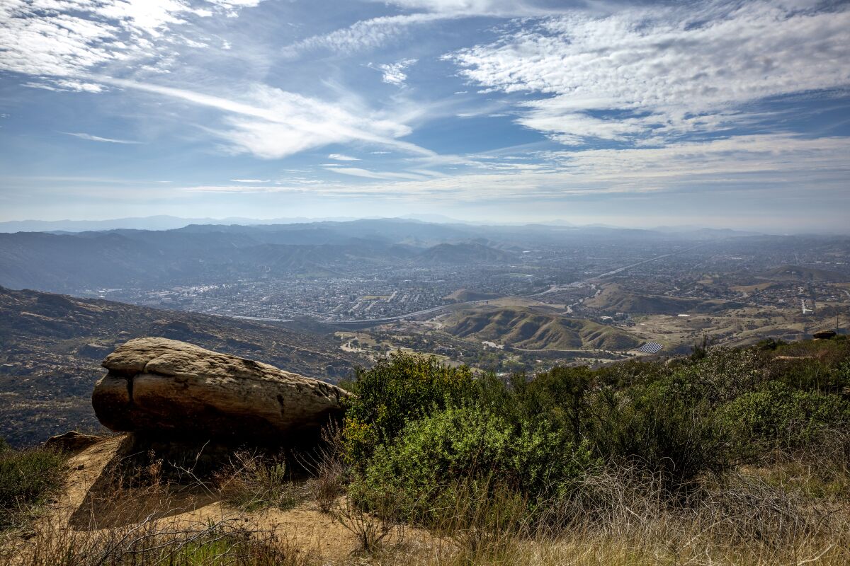 A view of Simi Valley near the Los Angeles-Ventura county border.