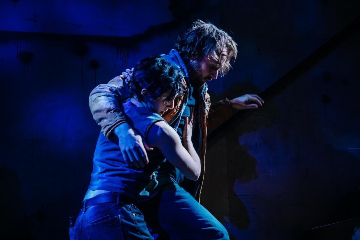 Lauren Patten and Joshua Close in "The Lonely Few" at Geffen Playhouse.