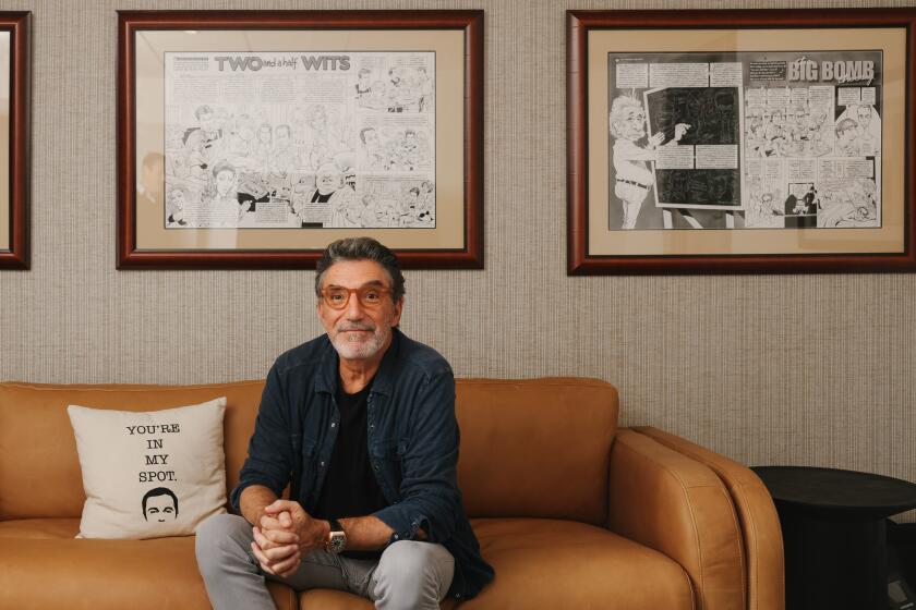 Los Angeles, CA - November 07: Veteran TV producer Chuck Lorre, who serves as the showrunner of the new Max comedy, "Bookie," poses for a portrait at his offices on the Warner Bros. lot on Tuesday, Nov. 7, 2023 in Los Angeles, CA. (Dania Maxwell / Los Angeles Times)