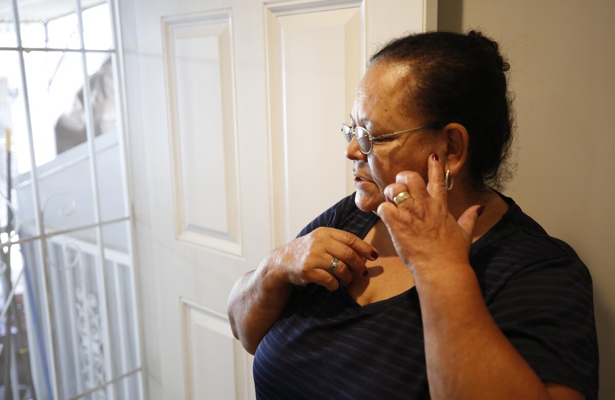 Maria Barajas, 68, at her home on East 27th Street 