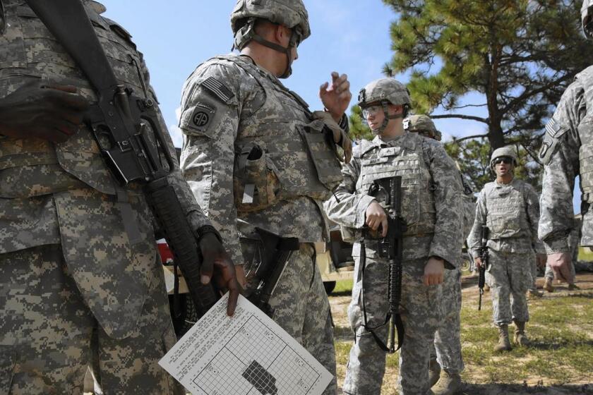 The latest GI Bill is available to veterans who served after the 2001 terrorist attacks, like these soldiers training at Ft. Bragg, N.C.