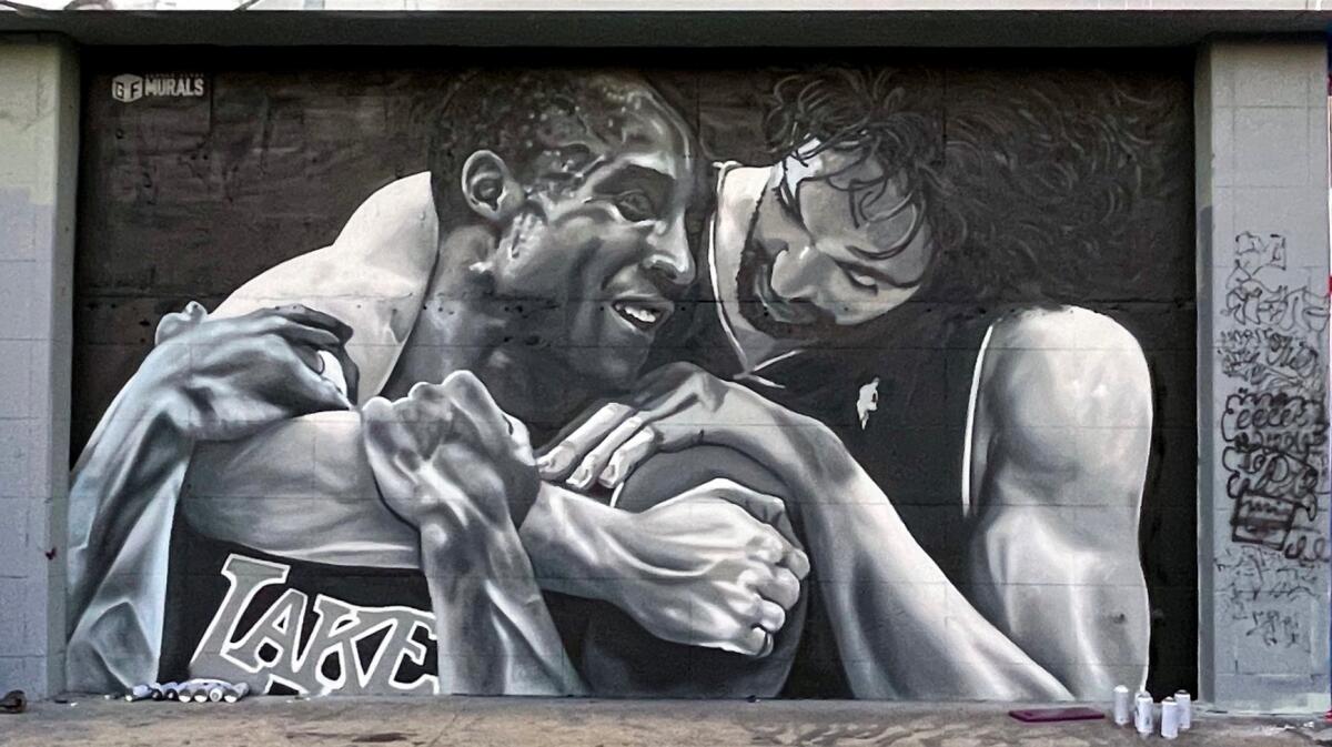 Kobe & Pau mural.