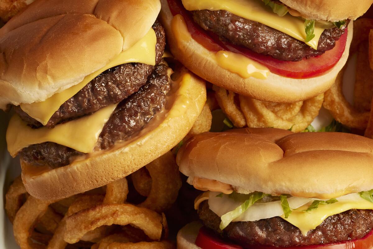 "Beyond burgers" made with Beyond Meat's vegan patties.