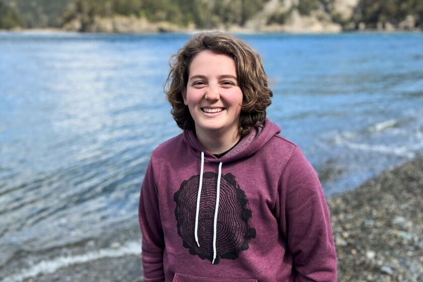 This photo provided by Laura Short shows Eli Bundy on April 15, 2022 at Deception Pass in Washington. In South Carolina, where a proposed law would ban transgender treatments for kids under age 18, Eli Bundy hopes to get breast removal surgery next year before college. Bundy, 18, who identifies as nonbinary, supports updated guidance from an international transgender health group that recommends lower ages for some treatments. (Laura Short via AP)