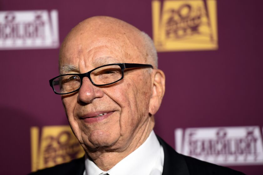 WEST HOLLYWOOD, CA - FEBRUARY 22: Rupert Murdoch arrives at the 21st Century Fox and Fox Searchlight Oscar Party at BOA Steakhouse on February 22, 2015 in West Hollywood, California. (Photo by Amanda Edwards/WireImage)