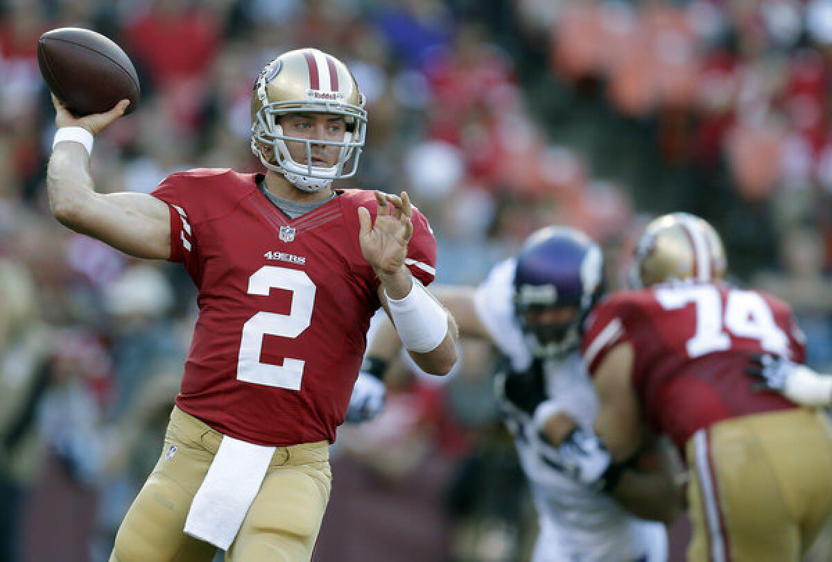 San Francisco 49ers quarterback Colt McCoy.