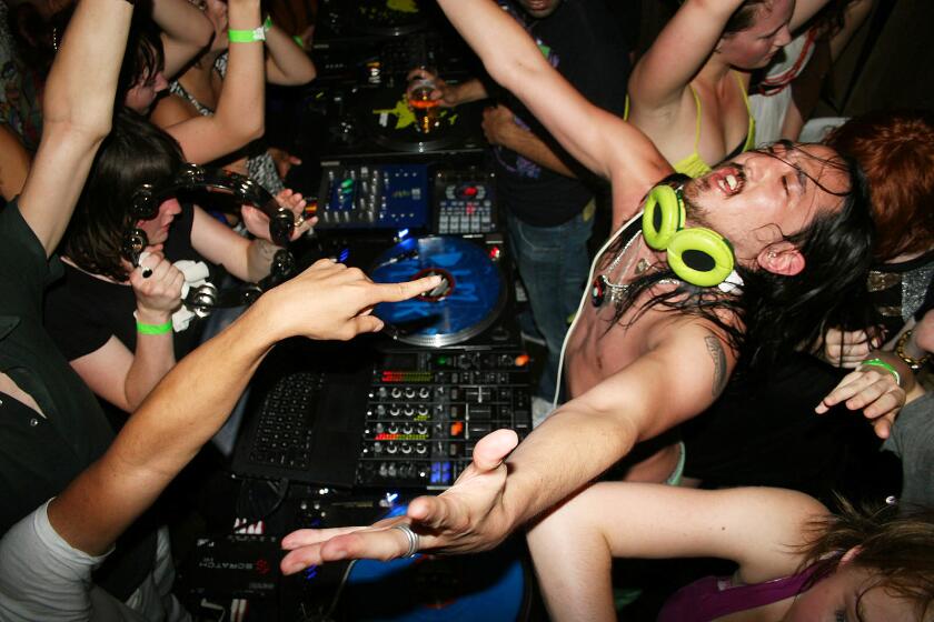 **ONE TIME USE ONLY. Steve Aoki performs at Club LAX in Los Angeles, CA, circa 2008.