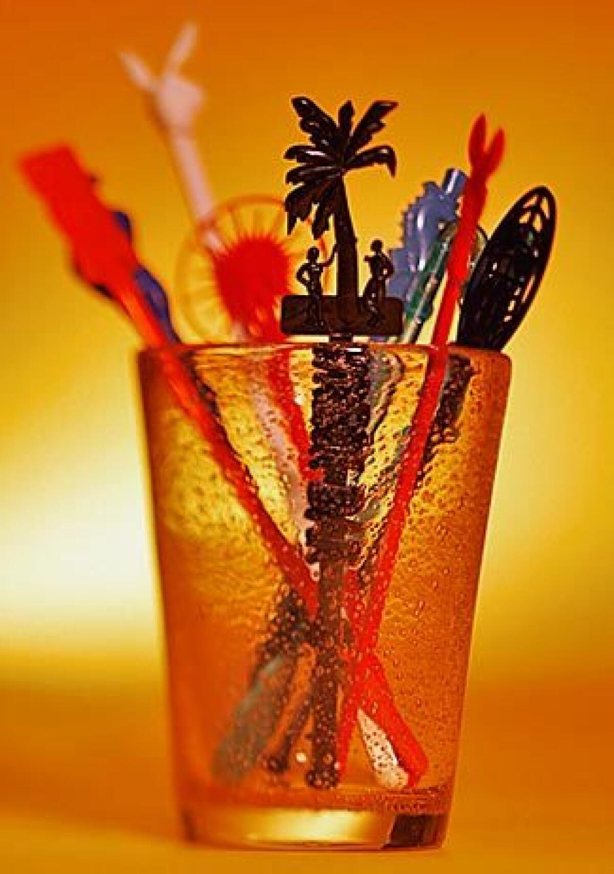 Swizzle sticks became an important part of any lounges décor.