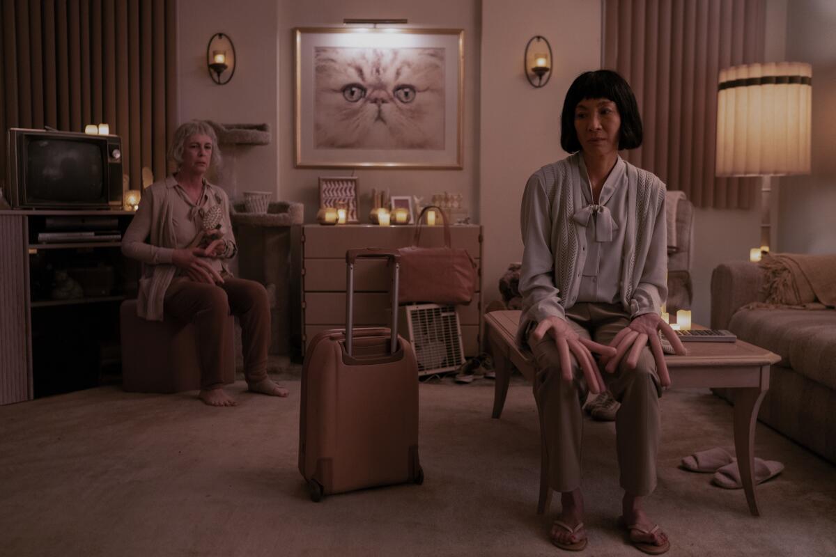 Jamie Lee Curtis and Michelle Yeoh in "Everything Everywhere All at Once."