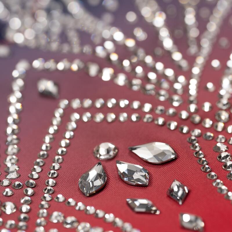 A close look at the gems on the U.S. gymnastic team Paris Olympics leotards.