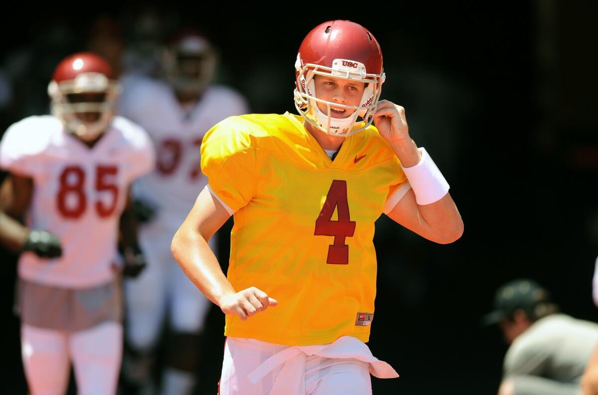USC freshman Max Browne is no longer in the running for the Trojans' starting quarterback job.