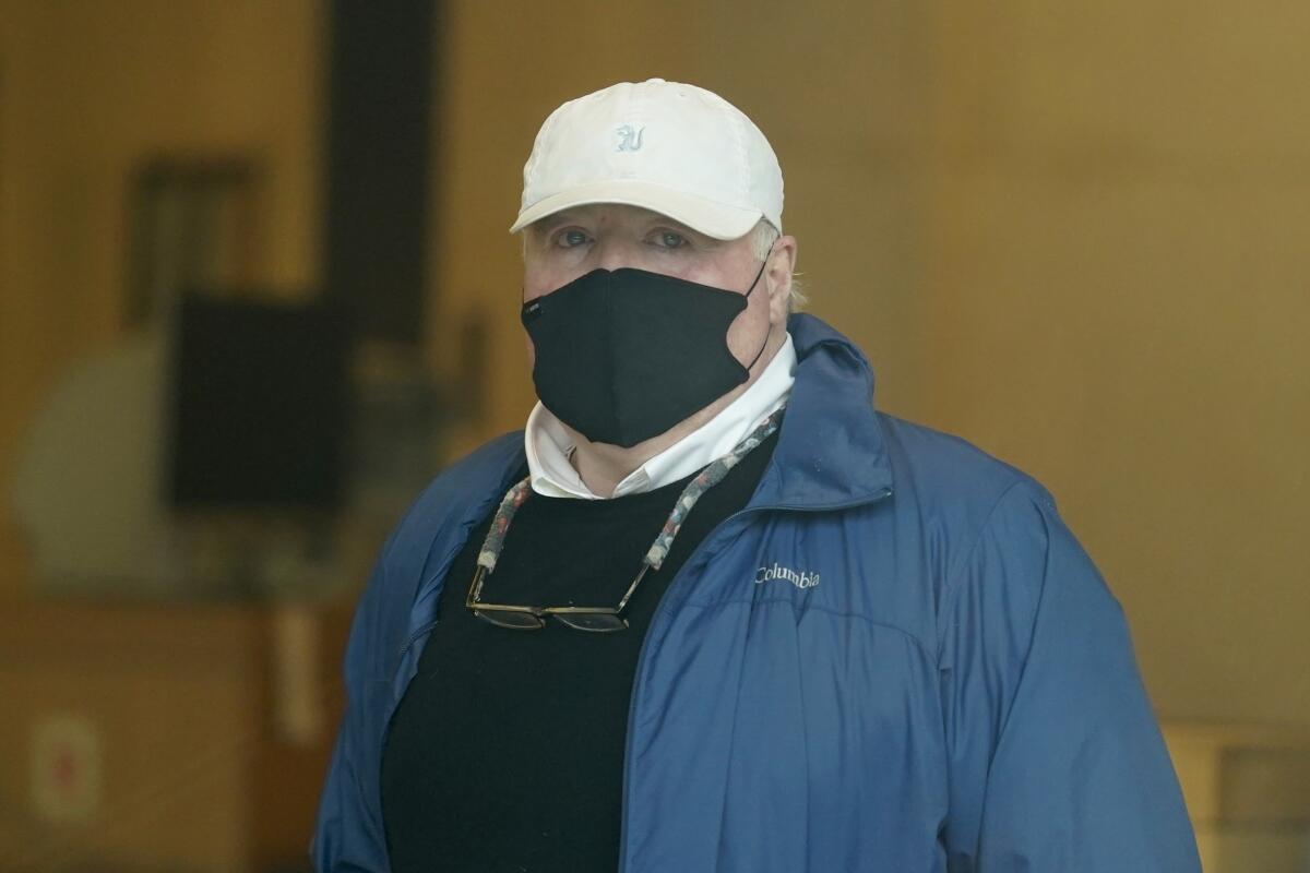 Michael Skakel arrives at a courthouse in Stamford, Conn., on Friday.