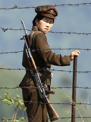 North Korean border guard