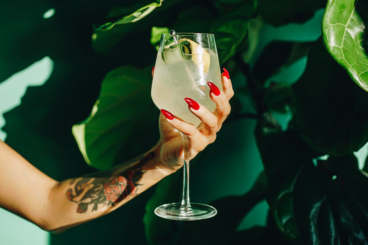 A cocktail served at SKA Bar & Restaurant