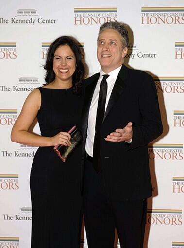 Jon Stewart with his wife, Tracy