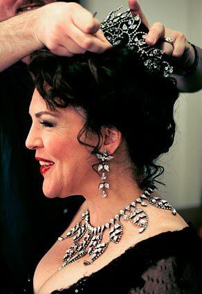 Soprano Adrianne Pieczonka will wear the original set  tiara, earrings and necklace  in Act 2. The jewelry, made of nearly 200 crystals, is worth about $85,000.