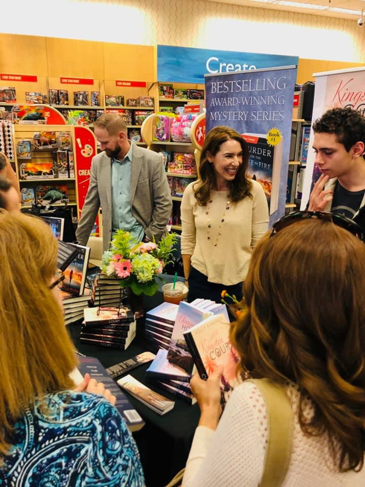Holly Kammier (center) at a previous Barnes & Noble book signing.