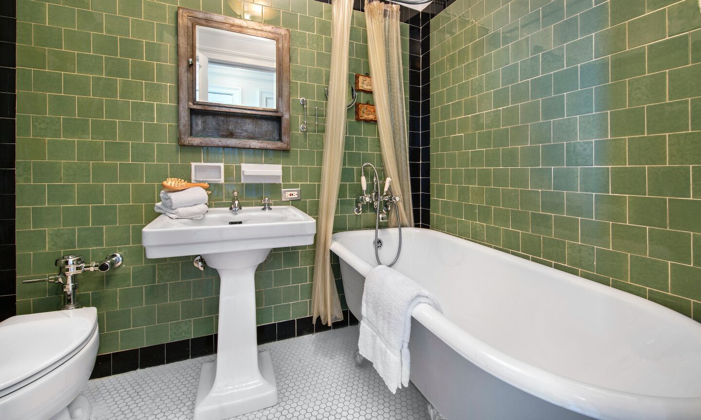 The bathroom.