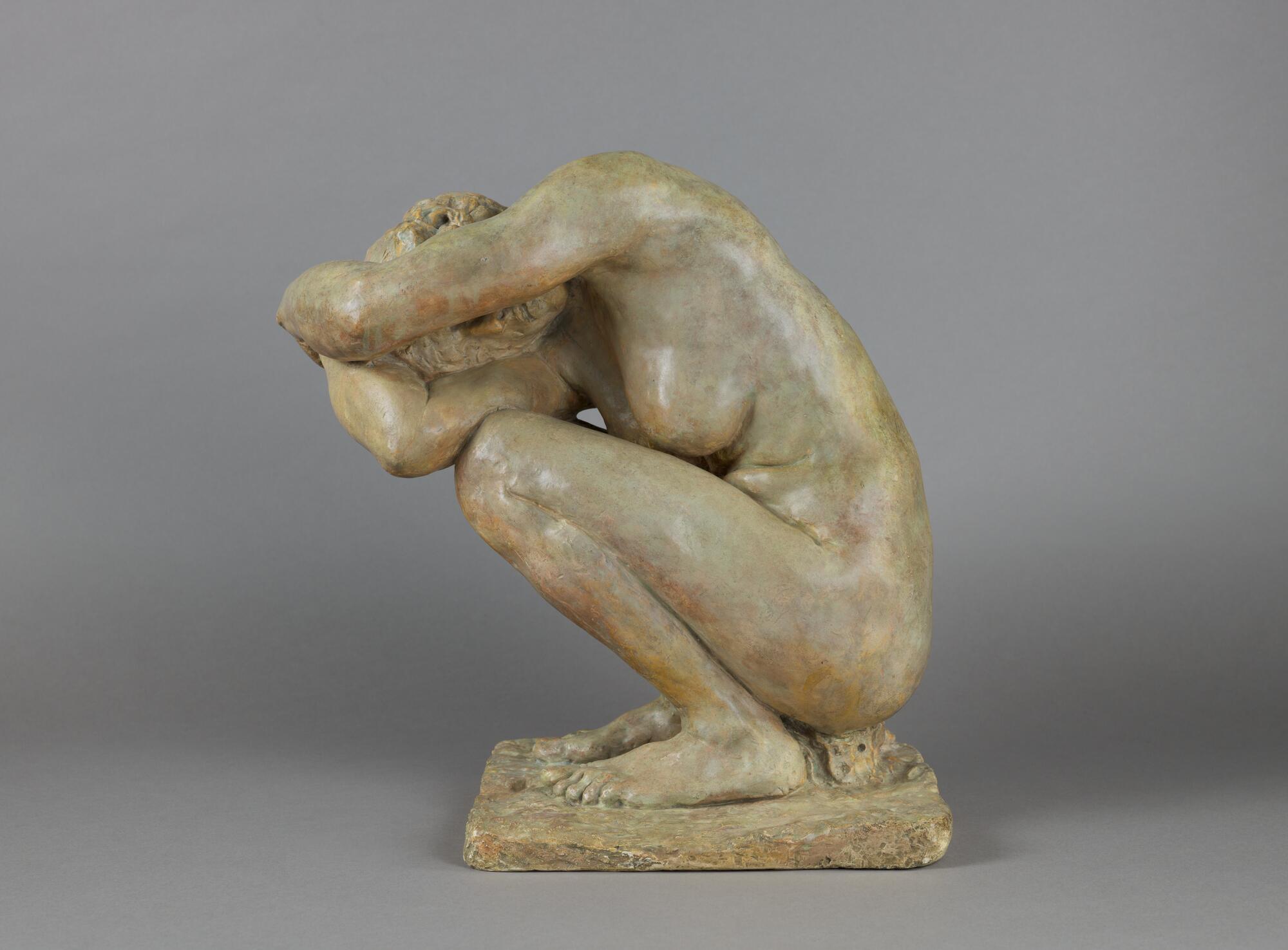 Camille Claudel, "Crouching Woman," about 1884-85, patinated plaster