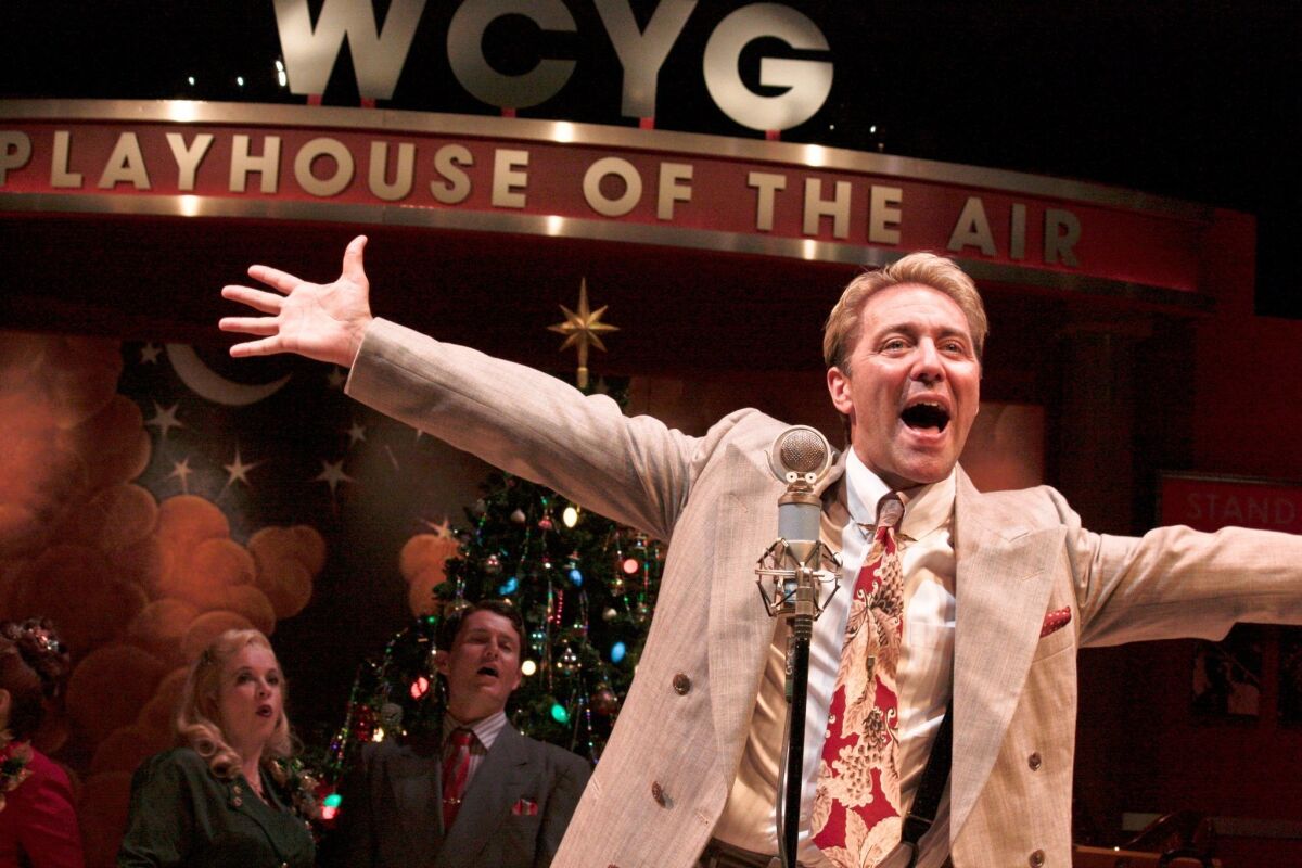 Tom Andrew in Cygnet Theatre's "It's a Wonderful Life: A Live Radio Play."
