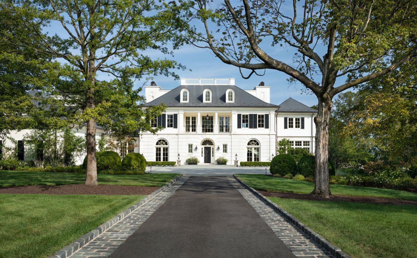 The 16.5-acre estate on the Potomac River centers on a 16,000-square-foot Federal-style mansion built in 2018.